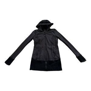 Lululemon Heathered Herringbone Daily Practice Hooded Jacket - Size 8